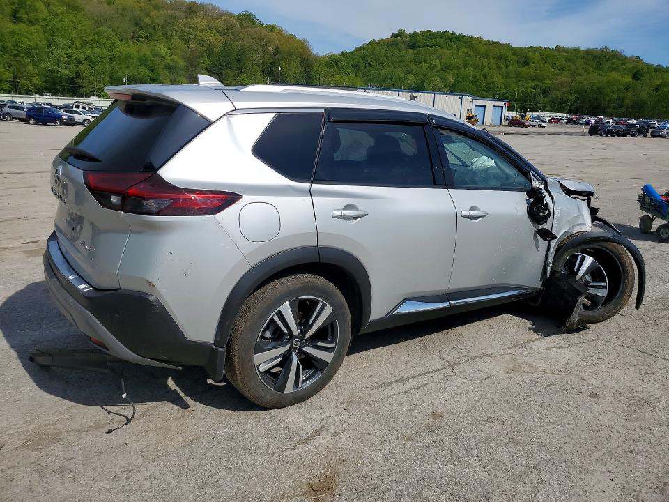 2021 Nissan Rogue VIN JN8AT3CB5MW242588 COPART salvage auction — ROLLOVER, Pa - Certificate Of Salvage, sold $1,650 on 2026-07-16 (photo 3)
