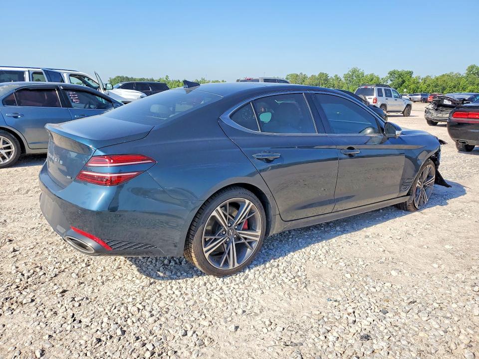 2024 Genesis G70 VIN KMTG54SEXRU136224 COPART salvage auction — FRONT END, Tx - Salvage Vehicle Title, sold $4,200 on 2026-07-21 (photo 3)