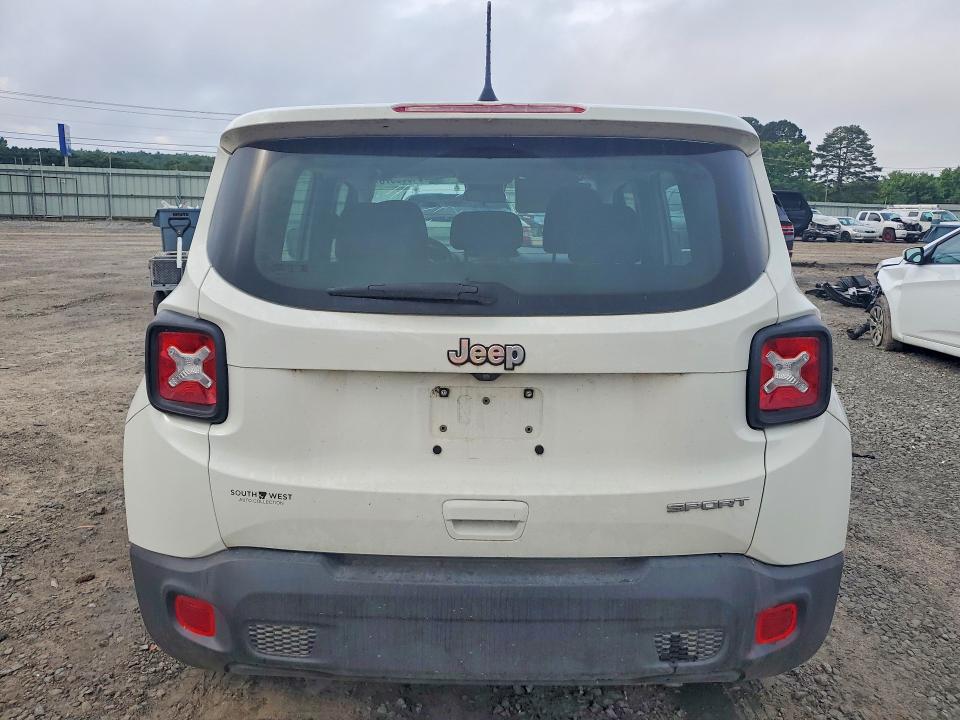 2021 Jeep Renegade VIN ZACNJCAB5MPM45948 COPART salvage auction — HAIL, AR - CERT OF TITLE-SALVAGE, sold $3,650 on 2026-08-17 (photo 6)