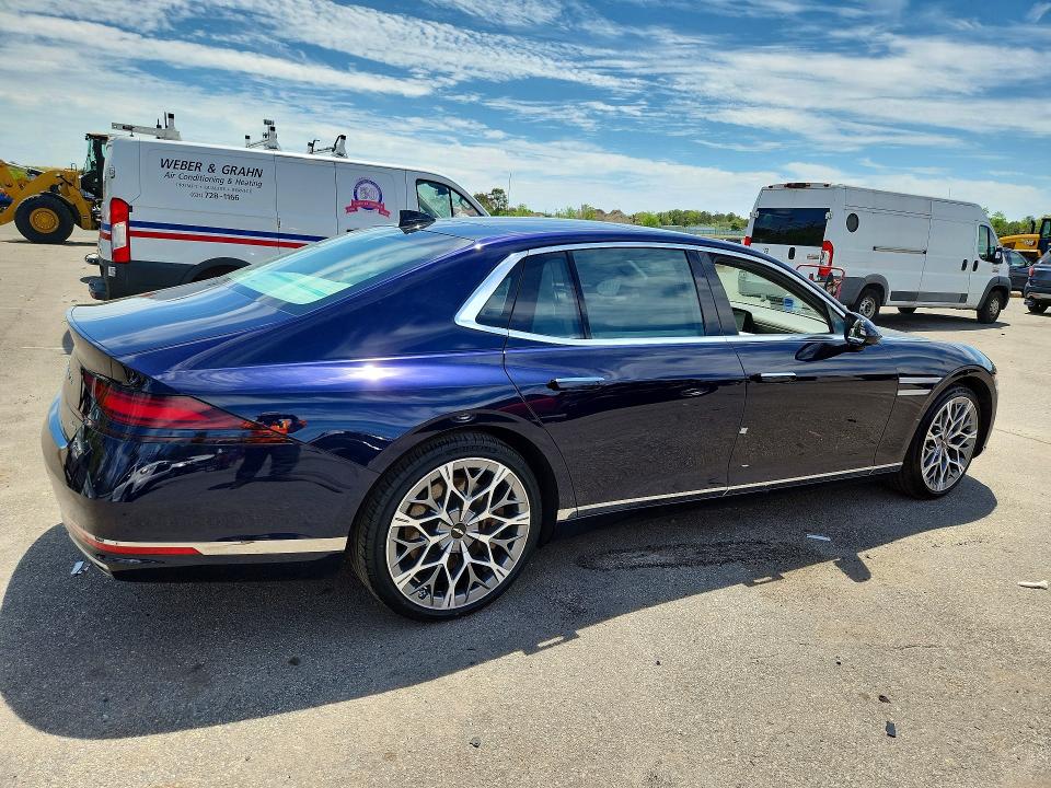 2024 Genesis G90 VIN KMTFC4SDXRU037850 COPART salvage auction — FRONT END, NY - MV-907A SALVAGE CERTIFICATE, sold $26,750 on 2026-07-13 (photo 3)