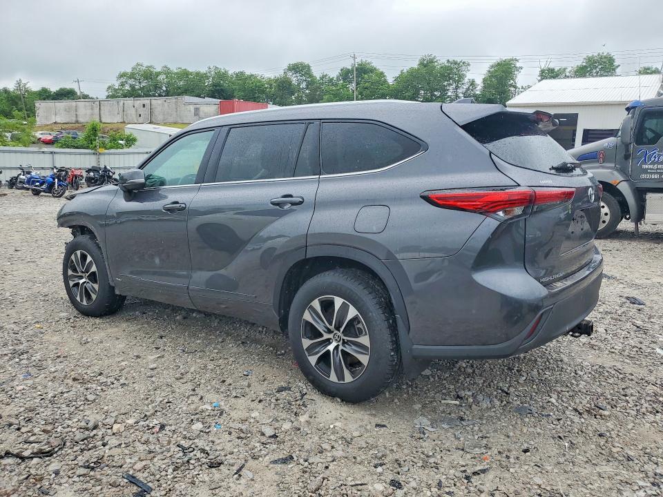 2022 Toyota Highlander VIN 5TDGBRCH8NS550579 COPART salvage auction — FRONT END, Ky - Cert Of Title-Salvage, sold $19,600 on 2026-07-24 (photo 2)