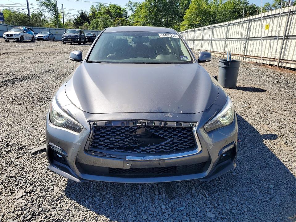 2019 Infiniti Q50 VIN JN1EV7AR8KM591240 COPART salvage auction — FRONT END, Nj - Cert Of Title-Salvage, sold $4,300 on 2026-07-24 (photo 5)