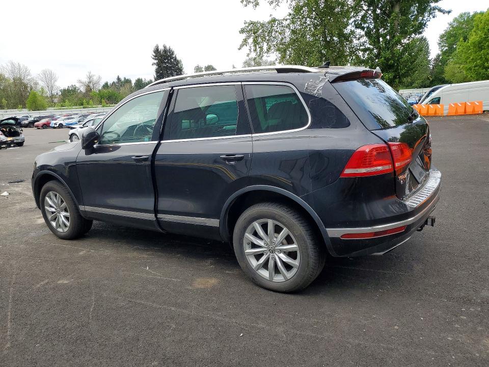 2016 Volkswagen Touareg VIN WVGEF9BP2GD002219 COPART salvage auction — REAR END, Or - Salvage Title Certificate, sold $2,500 on 2026-07-08 (photo 2)