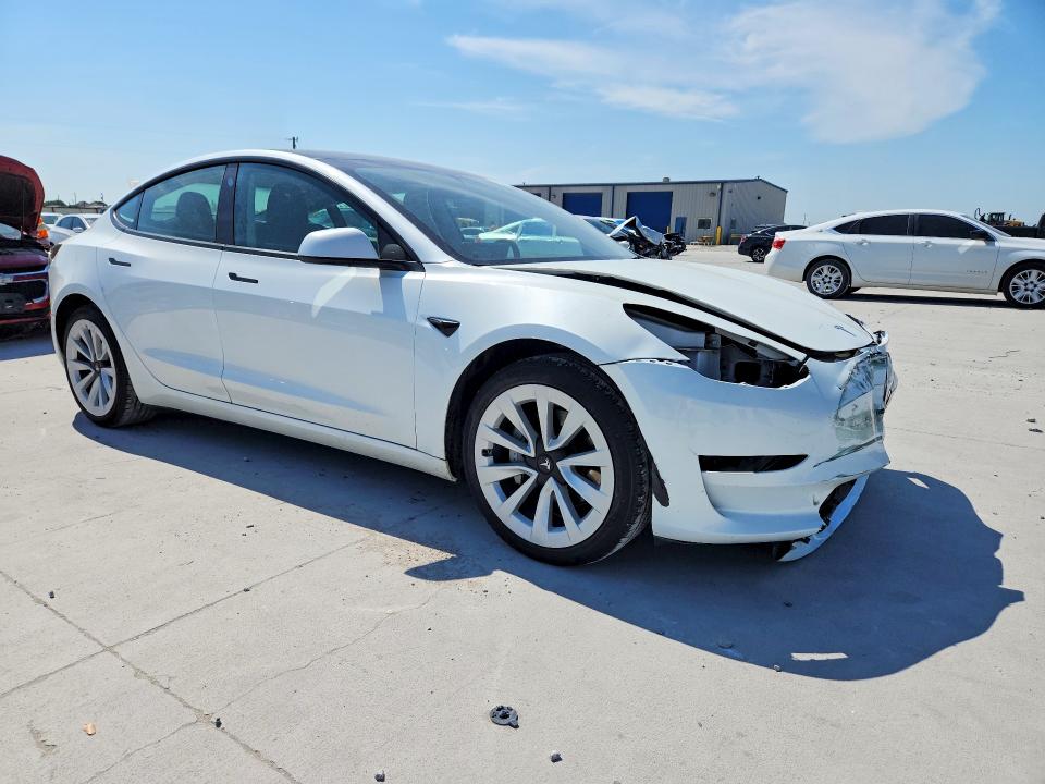 2023 Tesla Model 3 VIN 5YJ3E1EA1PF573202 COPART salvage auction — FRONT END, Tx - Salvage Vehicle Title, sold $9,700 on 2026-07-31 (photo 4)