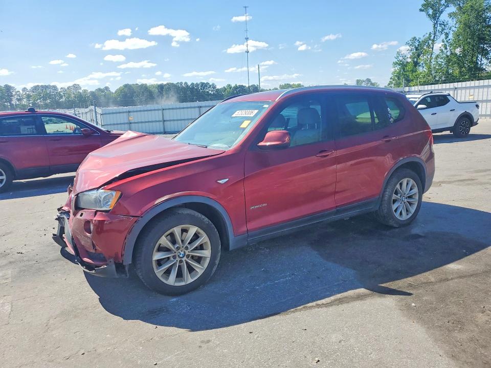 2014 BMW X3 VIN 5UXWX9C54E0D40942 COPART salvage auction — FRONT END, NC - SALVAGE CERTIFICATE OF TITLE, sold $275 on 2026-07-02 (photo 1)