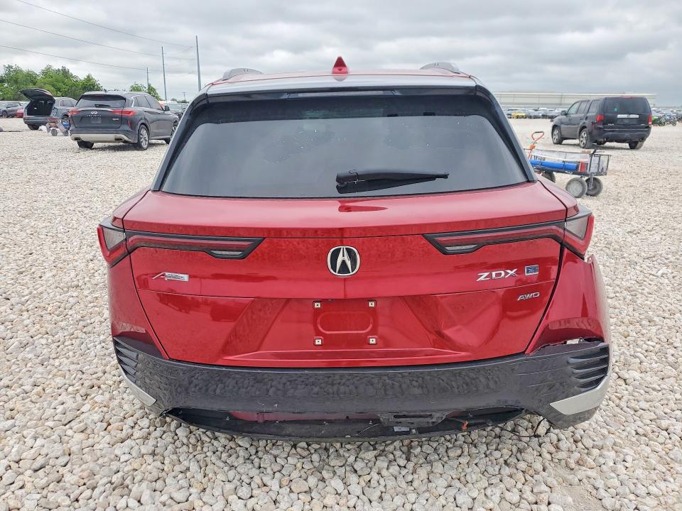 2024 Acura Zdx VIN 4W5KHNRL8RZ514735 COPART salvage auction — FRONT END, Tx - Salvage Vehicle Title, sold $9,800 on 2026-07-16 (photo 6)