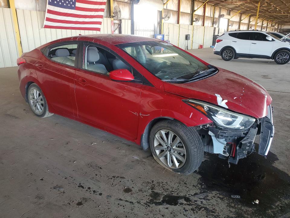 2016 Hyundai Elantra VIN KMHDH4AE3GU519781 COPART salvage auction — FRONT END, AZ - CERT OF TITLE - SALVAGE, sold $2,100 on 2026-07-27 (photo 4)