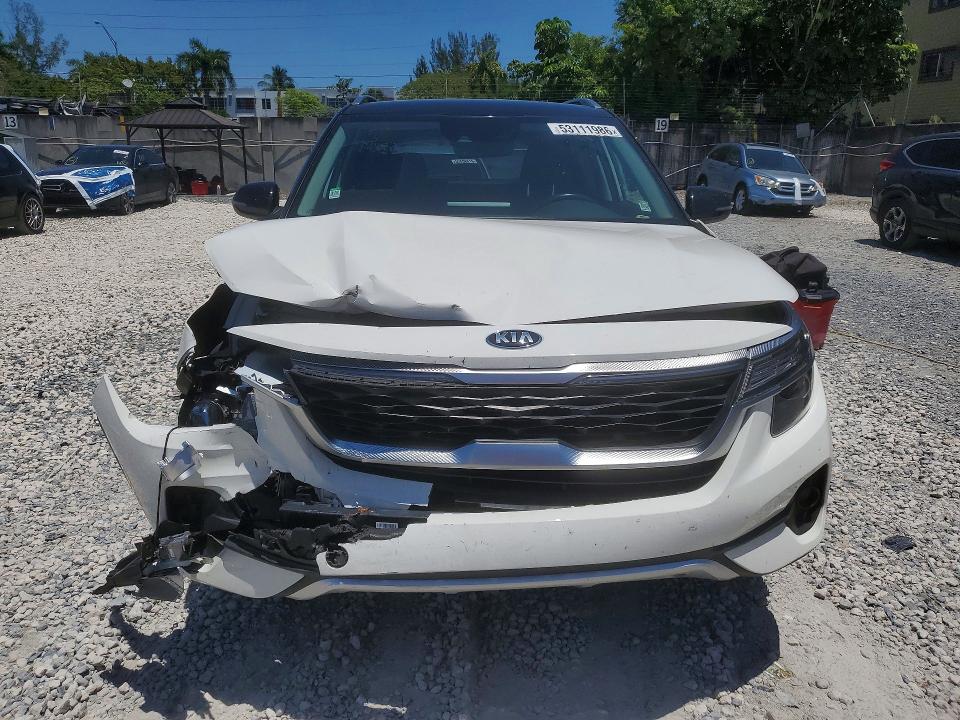 2021 Kia Seltos VIN KNDEU2AA2M7120456 COPART salvage auction — FRONT END, Fl - Certificate Of Destruction, sold $3,600 on 2026-07-17 (photo 5)