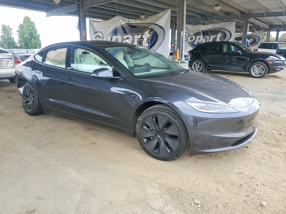 2025 Tesla VIN 5YJ3E1EA1SF932783 COPART salvage auction — REAR END, Ca - Salvage Certificate, sold $20 on 2026-07-21 (photo 4)
