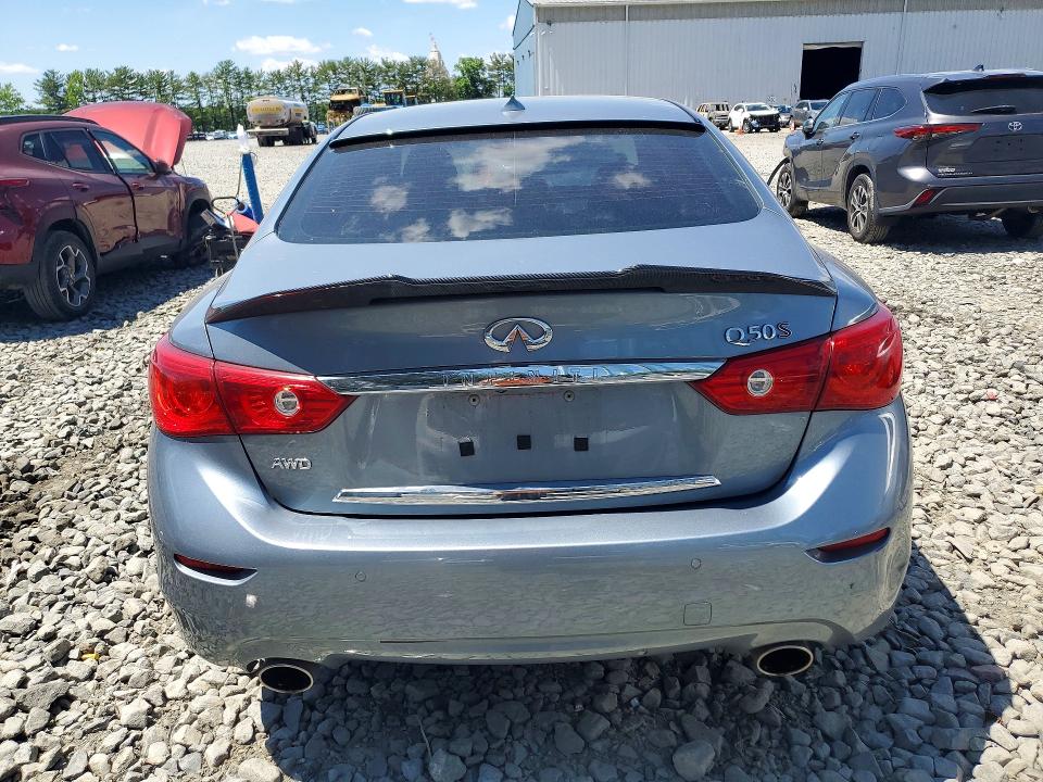 2014 Infiniti Q50 VIN JN1BV7AR2EM703523 COPART salvage auction — FRONT END, Nj - Cert Of Title-Salvage, sold $6,600 on 2026-07-20 (photo 6)