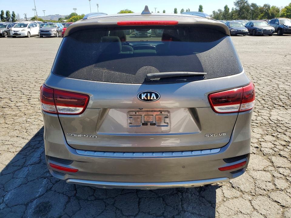2016 Kia Sorento VIN 5XYPKDA57GG094022 COPART salvage auction — FRONT END, Ca - Salvage Certificate, sold $150 on 2026-07-24 (photo 6)