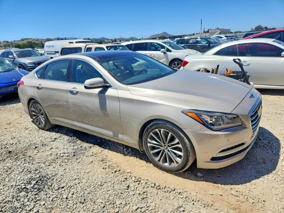 2015 Hyundai Genesis VIN KMHGN4JE3FU079534 COPART salvage auction — FRONT END, Ca - Salvage Certificate, sold $1,550 on 2026-07-02 (photo 4)
