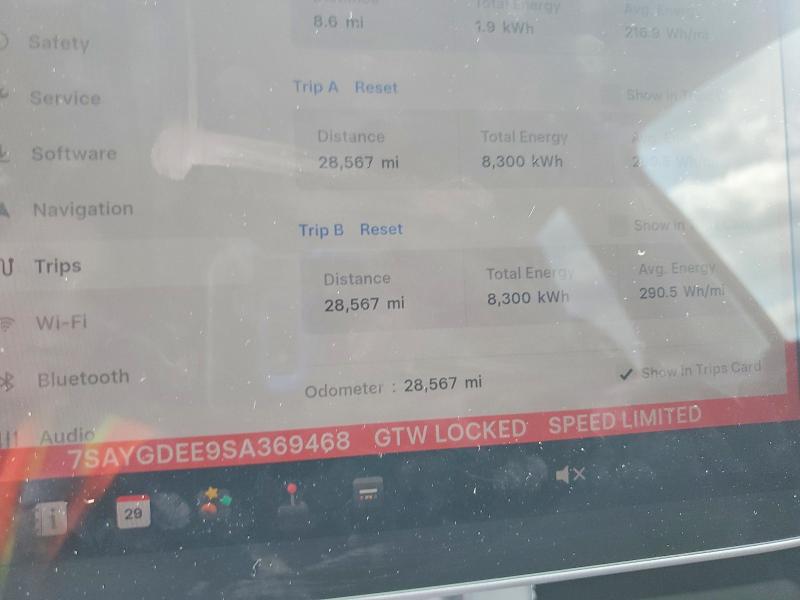 2025 Tesla VIN 7SAYGDEE9SA369468 COPART salvage auction — REAR END, Tx - Salvage Vehicle Title, sold $13,200 on 2026-07-03 (photo 9)