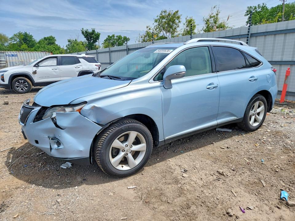 2010 Lexus Rx 350 VIN 2T2BK1BAXAC067058 COPART salvage auction — FRONT END, IL - SALVAGE CERTIFICATE, sold $4,950 on 2026-07-10 (photo 1)