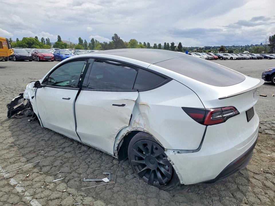 2021 Tesla Model y VIN 5YJYGDEE5MF151868 COPART salvage auction — FRONT END, Ca - Salvage Certificate, sold $4,200 on 2026-07-24 (photo 2)