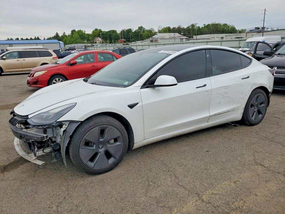 2021 Tesla Model 3 VIN 5YJ3E1EA3MF923473 COPART salvage auction — FRONT END, Pa - Certificate Of Salvage, sold $5,300 on 2026-07-17 (photo 1)