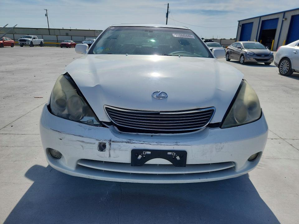 2005 Lexus ES VIN JTHBA30G555120681 COPART salvage auction — FRONT END, TX - SALVAGE VEHICLE TITLE, sold $175 on 2026-07-24 (photo 5)