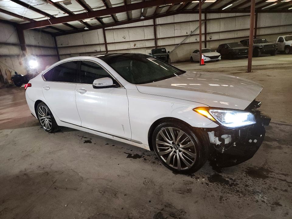 2015 Hyundai VIN KMHGN4JFXFU070502 COPART salvage auction — FRONT END, Nc - Salvage Certificate Of Title, sold $3,750 on 2026-07-06 (photo 4)