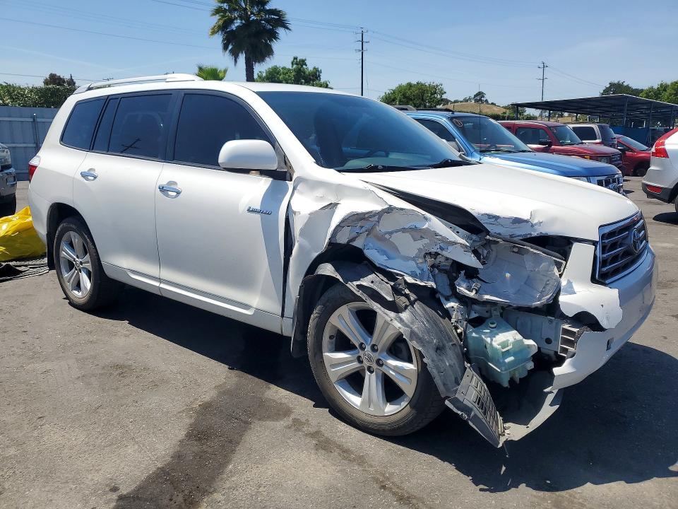 2008 Toyota Highlander VIN JTEES42A782105661 COPART salvage auction — FRONT END, CA - SALVAGE CERTIFICATE, sold $100 on 2026-07-21 (photo 4)