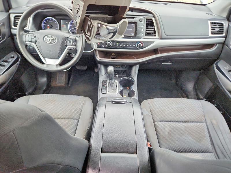 2019 Toyota Highlander VIN 5TDZARFH7KS057706 COPART salvage auction — FRONT END, AL - CERT OF TITLE-SALVAGE TITLE, sold $8,200 on 2026-07-08 (photo 8)