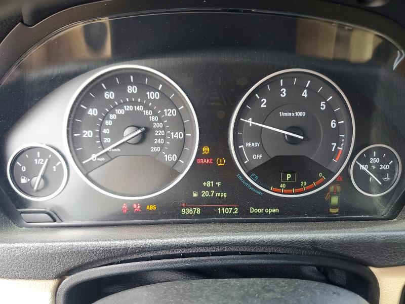 2015 BMW 3er VIN WBA3B3G54FNR86328 COPART salvage auction — FRONT END, Tn - Salvage Certificate, sold $650 on 2026-08-03 (photo 9)