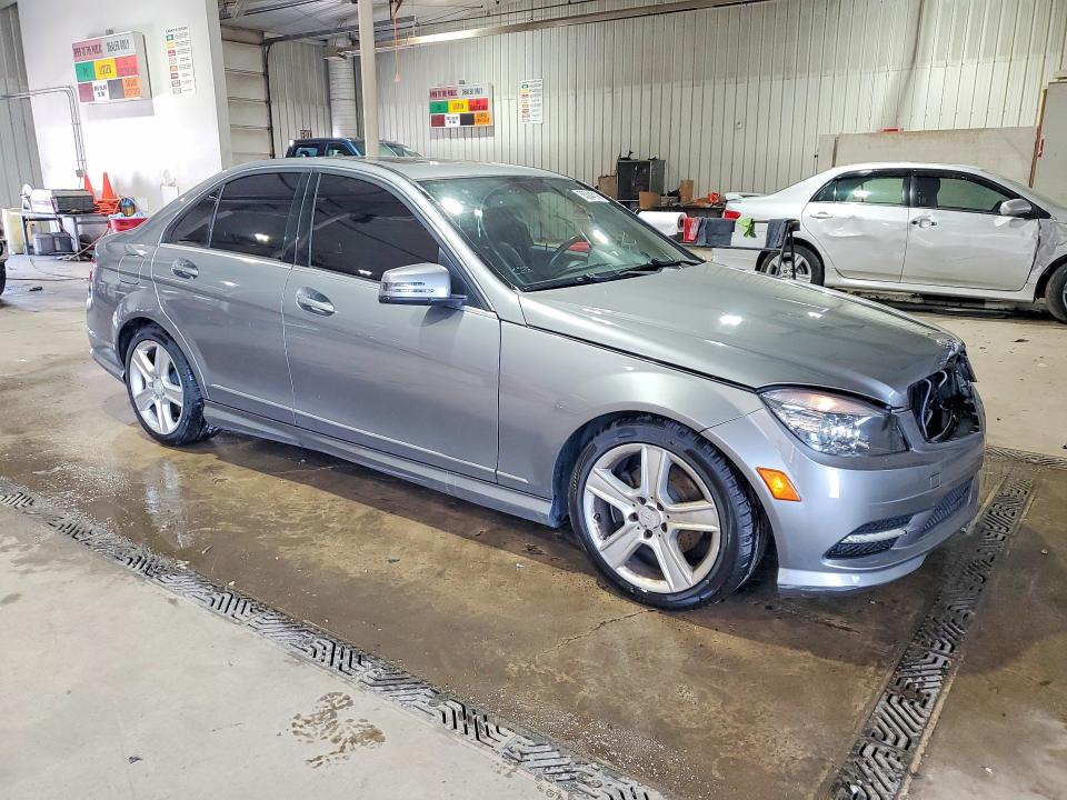 2011 Mercedes-benz C class VIN WDDGF8BB9BR164104 COPART salvage auction — FRONT END, Pa - Certificate Of Salvage, sold $1,000 on 2026-07-09 (photo 4)
