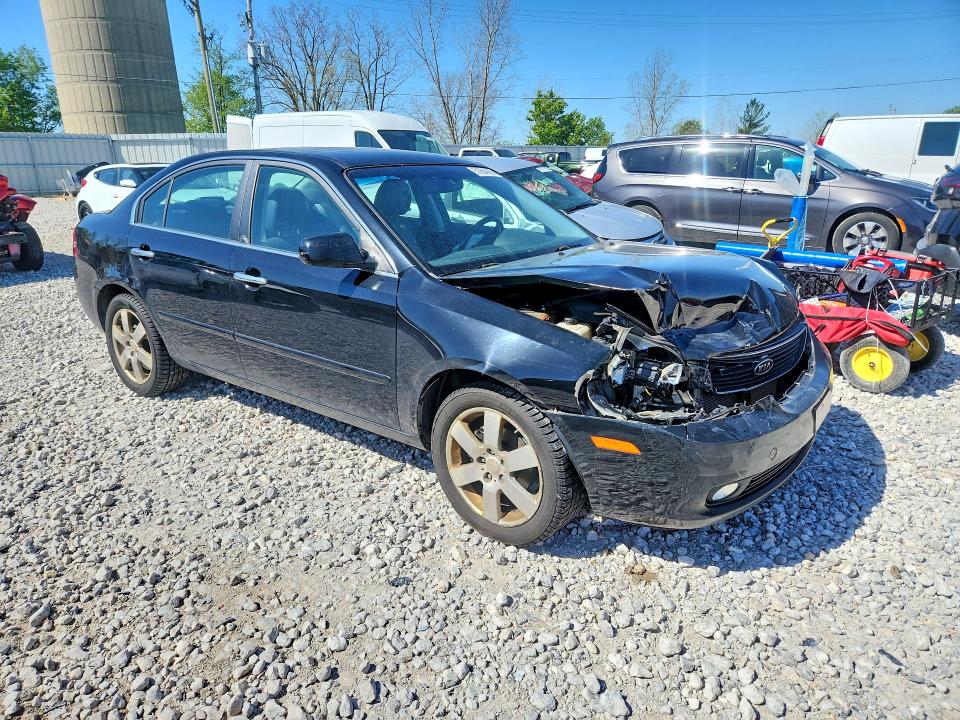 2007 Kia Optima VIN KNAGE123475142889 COPART salvage auction — FRONT END, Mi - Cert Of Title-Salvage Vehicle, sold $200 on 2026-07-30 (photo 4)