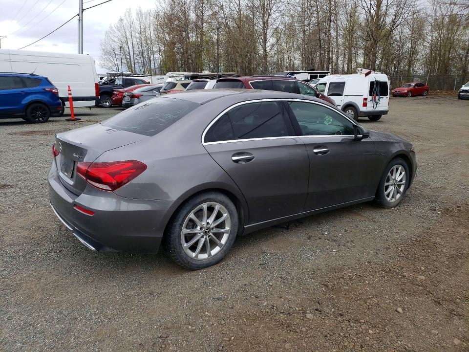 2020 Mercedes-benz A-class VIN WDD3G4FBXLW039789 COPART salvage auction — NORMAL WEAR, AK - CERTIFICATE OF VEHICLE TITLE, sold $9,500 on 2026-07-28 (photo 3)