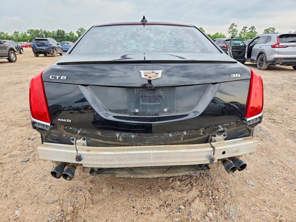 2016 Cadillac Ct6 VIN 1G6KF5RS6GU153724 COPART salvage auction — REAR END, TX - SALVAGE VEHICLE TITLE (P), sold $7,300 on 2026-07-07 (photo 6)