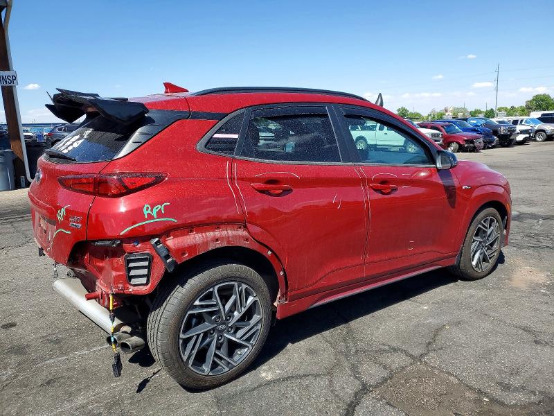 2022 Hyundai Kona VIN KM8K3CA33NU925524 COPART salvage auction — REAR END, CO - PUBLIC - SALVAGE TITLE, sold $6,400 on 2026-07-07 (photo 3)