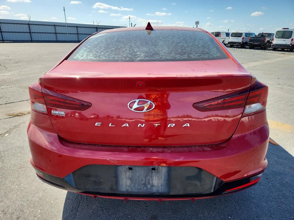 2019 Hyundai Elantra VIN KMHD84LF4KU739817 COPART salvage auction — FRONT END, Ca - Salvage Certificate, sold $925 on 2026-07-23 (photo 6)