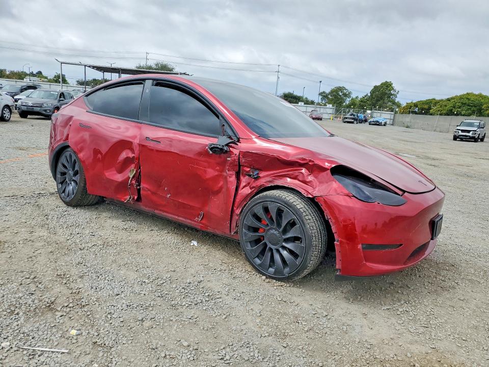 2024 Tesla Model y VIN 7SAYGDEF1RF125710 COPART salvage auction — FRONT END, CA - SALVAGE CERTIFICATE, sold $7,000 on 2026-07-24 (photo 4)