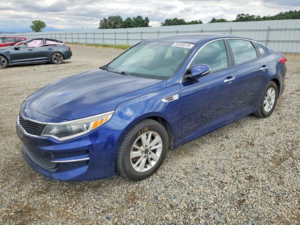 2018 Kia Optima VIN 5XXGT4L35JG191532 COPART salvage auction — FRONT END, Ca - Salvage Certificate, sold $1,650 on 2026-07-06 (photo 1)