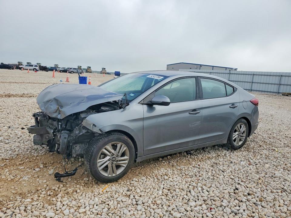 2019 Hyundai Elantra VIN KMHD84LF6KU762452 COPART salvage auction — FRONT END, TX - SALVAGE VEHICLE TITLE (P), sold $725 on 2026-07-02 (photo 1)