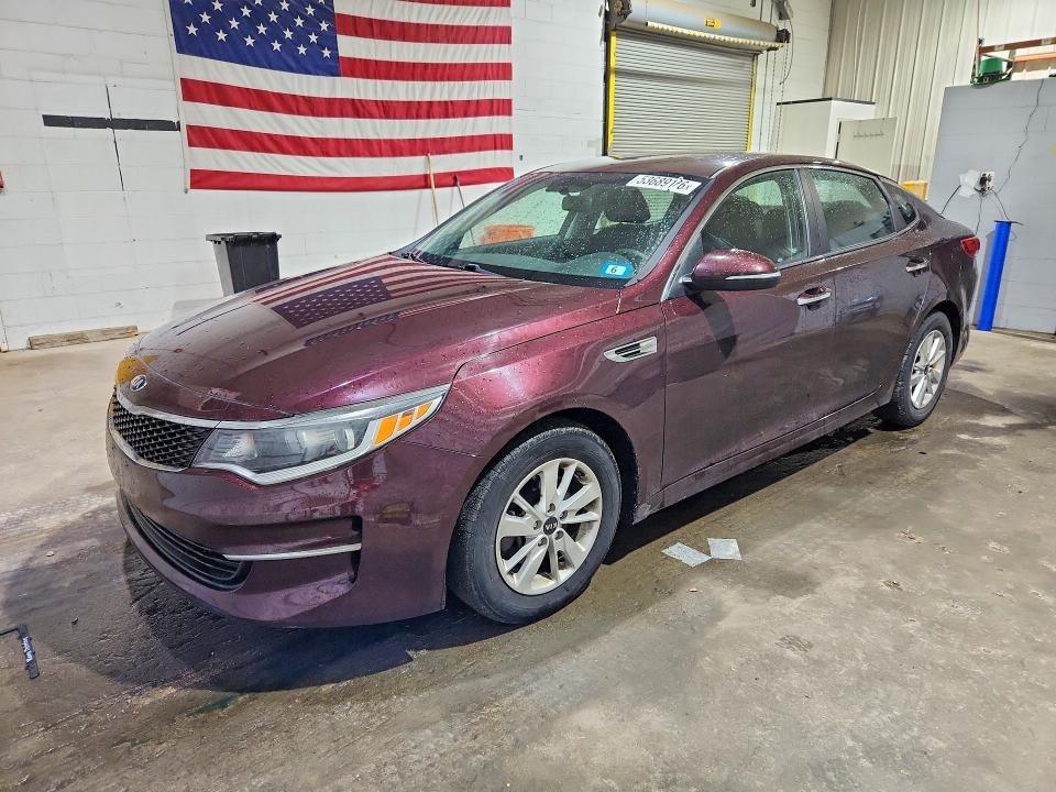 2018 Kia Optima VIN 5XXGT4L39JG200927 COPART salvage auction — MECHANICAL, NH - CERT OF TITLE-SALVAGE, sold $1,400 on 2026-07-02 (photo 1)
