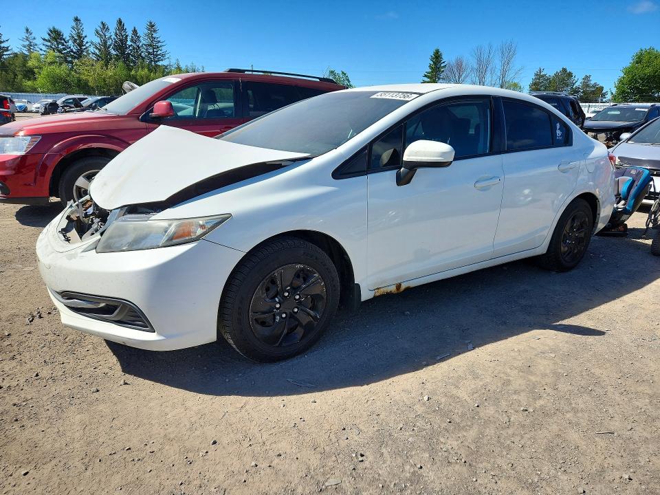 2014 Honda Civic VIN 2HGFB2F48EH001704 COPART salvage auction — FRONT END, On - Permit Salvage, sold $625 on 2026-07-02 (photo 1)