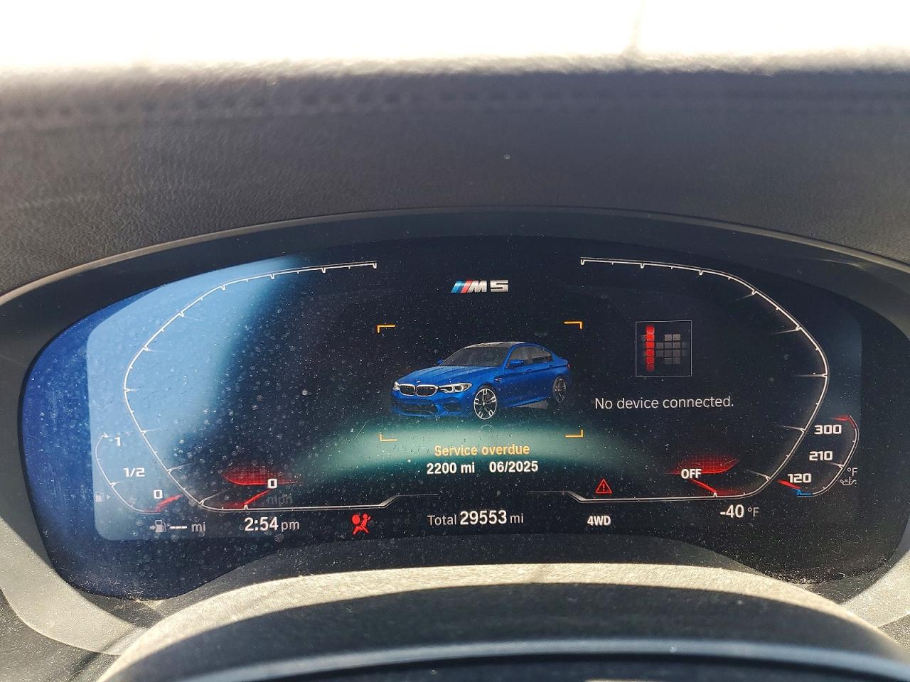 2020 BMW M5 VIN WBSJF0C0XLCE48324 COPART salvage auction — Front End, TX - CERTIFICATE OF TITLE, sold $29,750 on 2026-07-09 (photo 9)