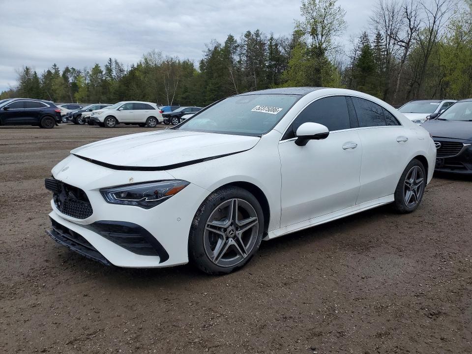 2025 Mercedes-benz Cla-klasse VIN W1K5J4HB8SN531538 COPART salvage auction — FRONT END, On - Permit Salvage, sold $20,250 on 2026-07-07 (photo 1)