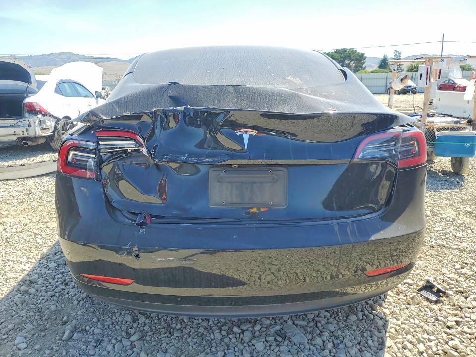 2023 Tesla Model 3 VIN 5YJ3E1EA7PF590263 COPART salvage auction — REAR END, Ca - Salvage Certificate, sold $6,600 on 2026-07-07 (photo 6)
