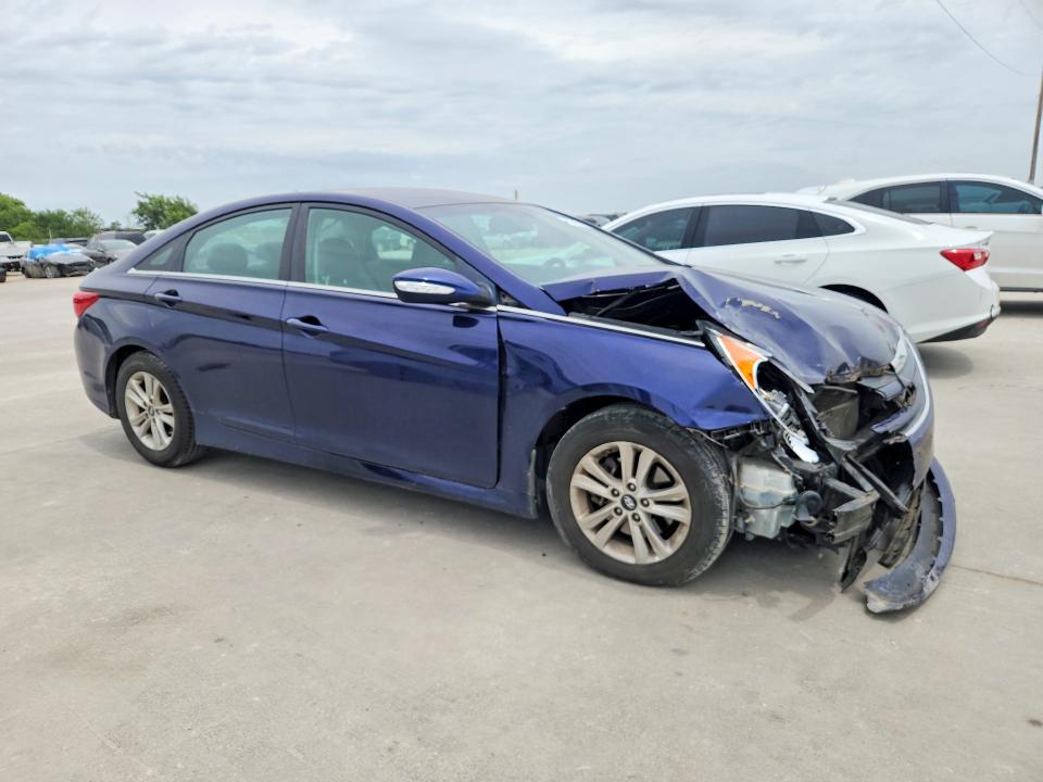 2014 Hyundai Sonata VIN 5NPEB4AC9EH941490 COPART salvage auction — FRONT END, Tx - Salvage Vehicle Title, sold $825 on 2026-07-09 (photo 4)