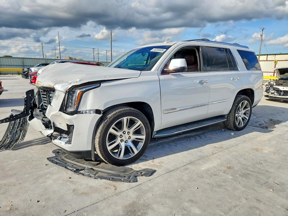 2016 Cadillac Escalade VIN 1GYS4BKJ0GR466817 COPART salvage auction — FRONT END, Tx - Salvage Vehicle Title, sold $6,500 on 2026-07-17 (photo 1)