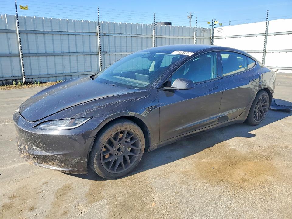 2024 Tesla Model 3 VIN 5YJ3E1EA2RF731095 COPART salvage auction — REAR END, Ca - Salvage Certificate, sold $7,500 on 2026-07-07 (photo 1)