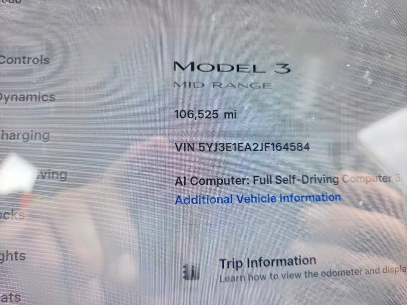 2018 Tesla Model 3 VIN 5YJ3E1EA2JF164584 COPART salvage auction — SIDE, Wa - Bill Of Sale, sold $4,350 on 2026-07-02 (photo 9)