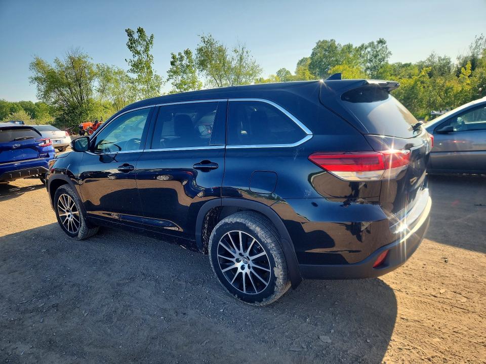 2018 Toyota Highlander VIN 5TDJZRFH7JS900436 COPART salvage auction — HAIL, Oh - Cert Of Title-Salvage, sold $11,200 on 2026-07-06 (photo 2)