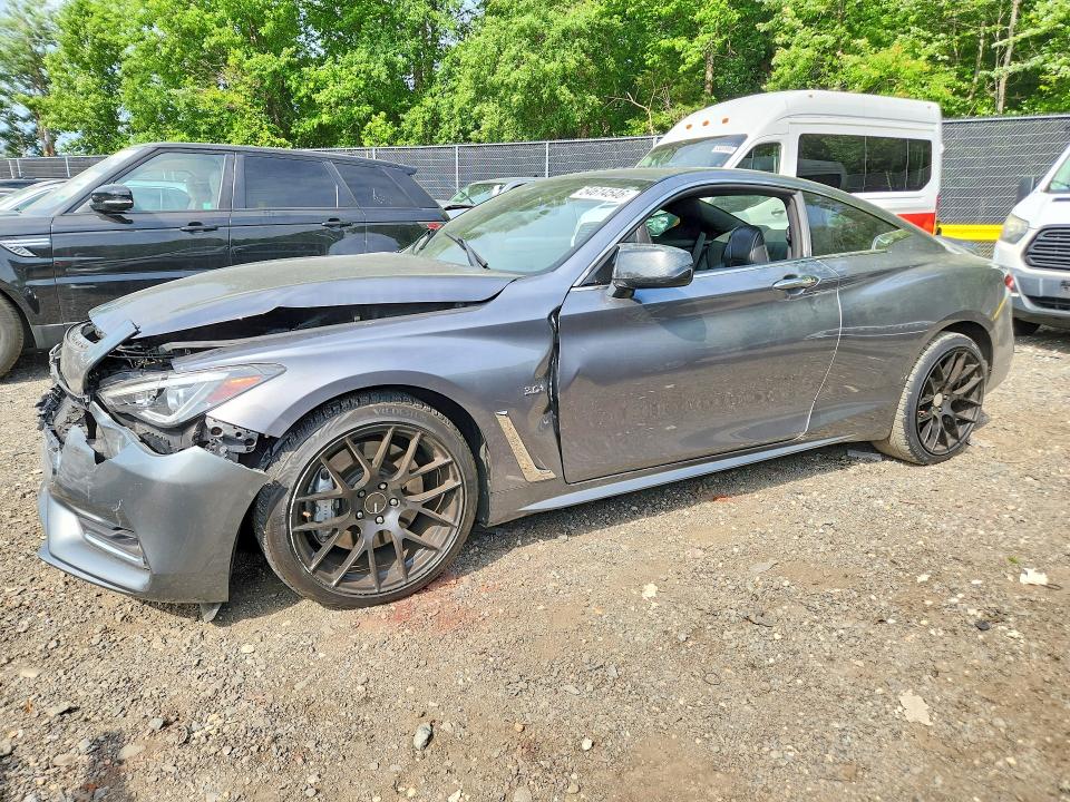 2017 Infiniti Q60 VIN JN1EV7EL9HM553305 COPART salvage auction — FRONT END, Md - Cert Of Salvage > 75% Damage, sold $3,200 on 2026-07-14 (photo 1)