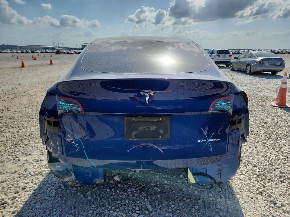 2021 Tesla Model y VIN 5YJYGDEE4MF122152 COPART salvage auction — REAR END, Tx - Salvage Vehicle Title, sold $7,700 on 2026-07-16 (photo 6)