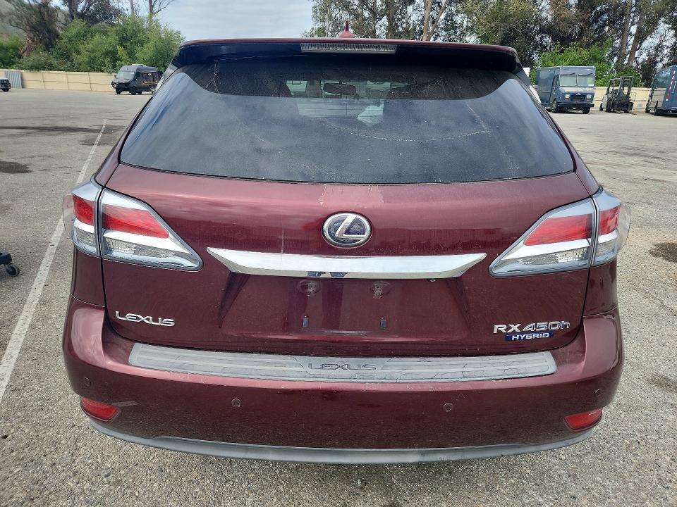 2013 Lexus Rx VIN JTJZB1BA3D2007707 COPART salvage auction — FRONT END, Ca - Salvage Certificate, sold $2,050 on 2026-07-31 (photo 6)