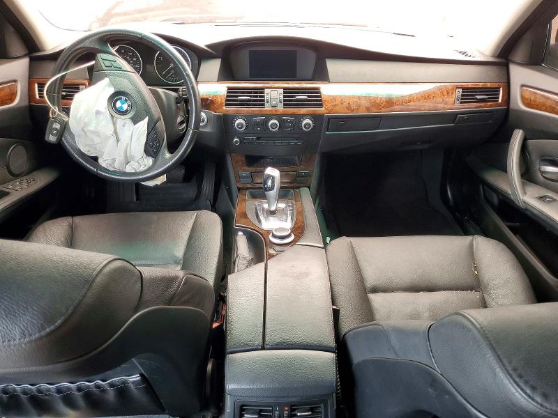 2008 BMW 5 series VIN WBANU53578CT01175 COPART salvage auction — FRONT END, TX - BONDED TITLE - SALVAGE (P), sold $350 on 2026-08-03 (photo 8)