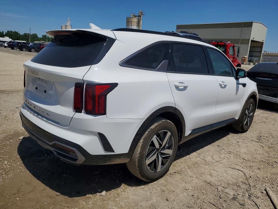 2022 Kia Sorento VIN 5XYRL4LC1NG127661 COPART salvage auction — HAIL, Ks - Cert Of Title-Salvage, sold $8,500 on 2026-07-21 (photo 3)