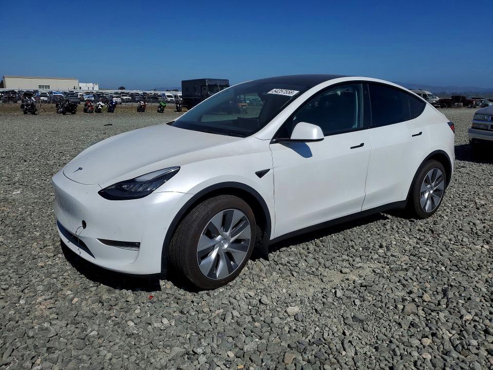2022 Tesla Model y VIN 7SAYGDEE9NF356338 COPART salvage auction — FRONT END, Ca - Salvage Certificate, sold $13,400 on 2026-07-27 (photo 1)